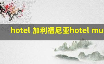 hotel 加利福尼亚hotel music